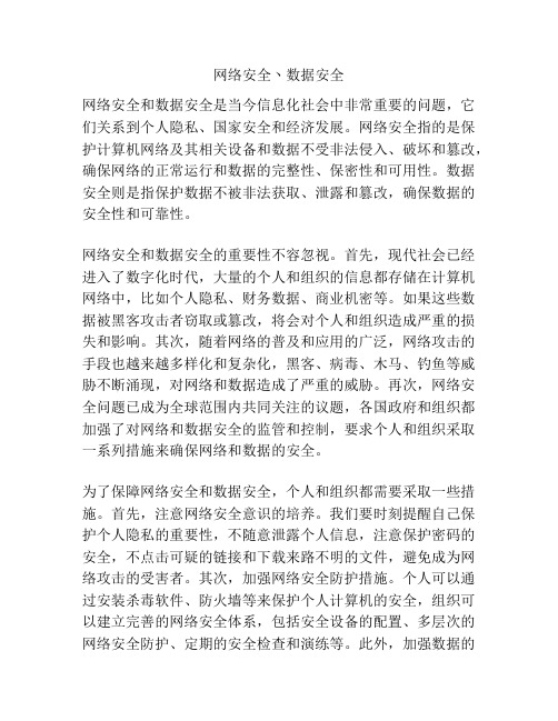 网络安全丶数据安全