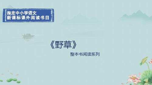 部编版六年级语文上册整本书阅读系列鲁迅《野草》课件(共30张PPT)