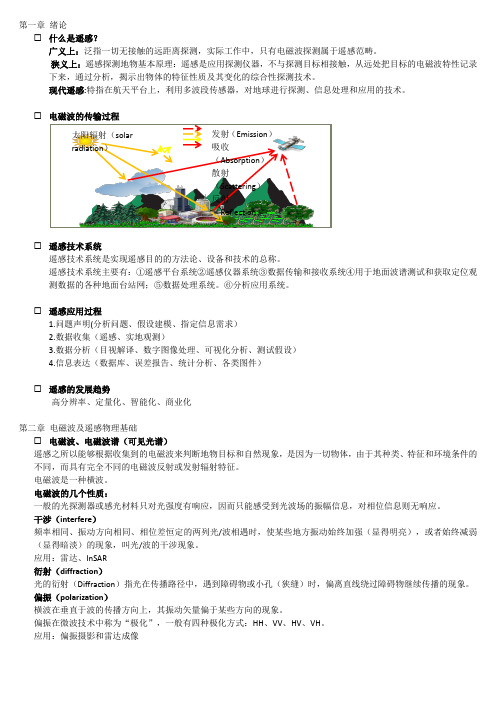 (完整word版)【遥感原理与应用】复习资料期末考试整理