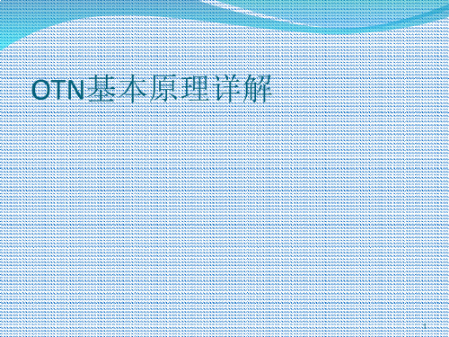 OTN基本原理详解精选-2022年学习资料