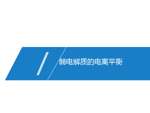 高中化学弱电解质的电离平衡复习优秀课件