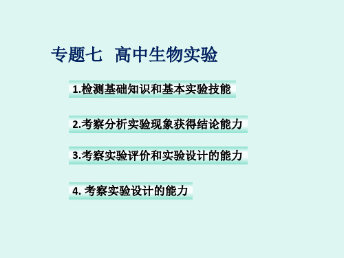 专题七高中生物实验