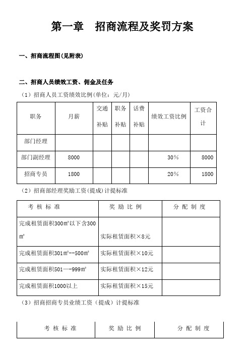 招商流程及奖罚方案【用心整理精品资料】