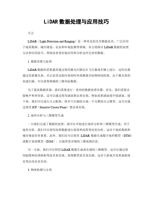 LiDAR数据处理与应用技巧