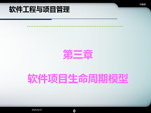 [计算机软件及应用]软件开发生命周期-PPT课件