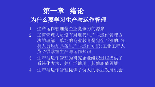 企业运营与管理ppt资料重点