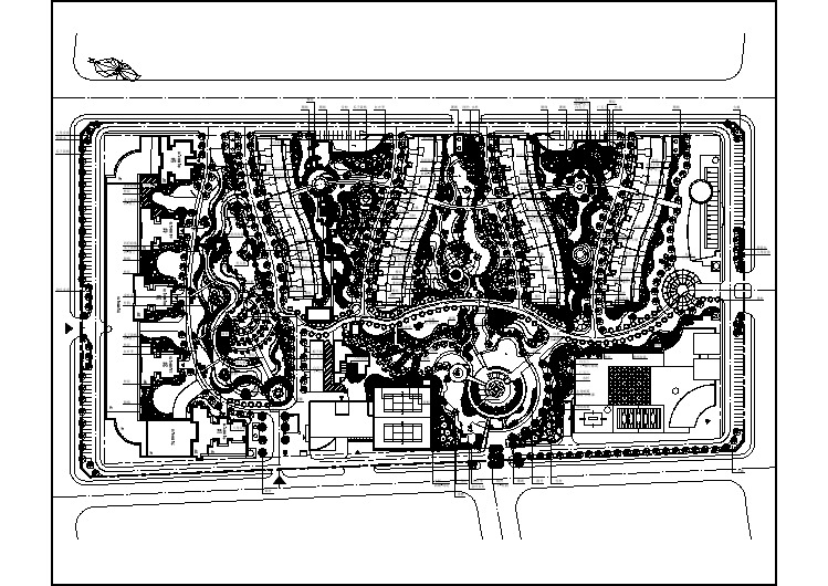 7套住宅小区园林景观综合规划图纸