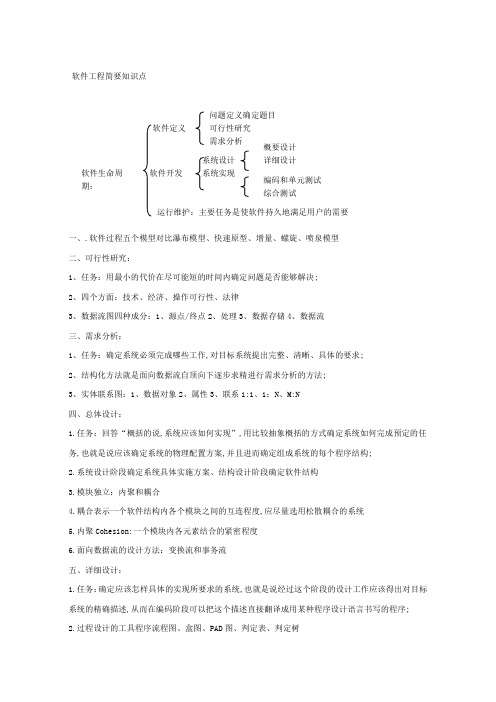 软件工程知识点总结