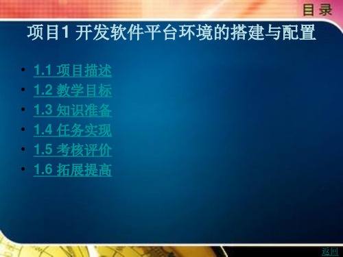 开发软件平台环境的搭建与配置