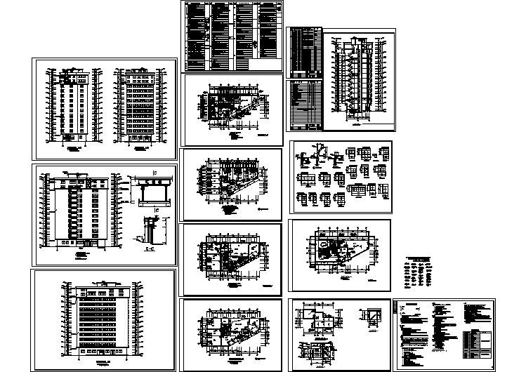 某十二层框架结构办公大楼建筑施工图