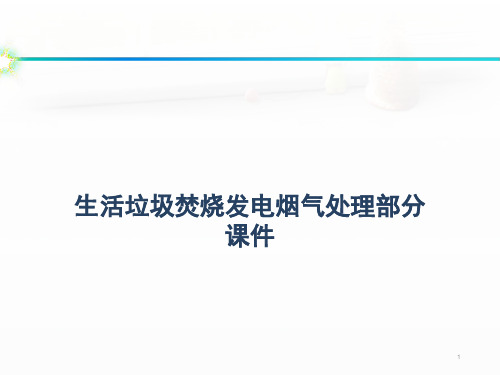 垃圾焚烧电厂烟气处理培训ppt课件