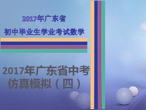 广东省2017年中考数学专项复习仿真模拟四课件