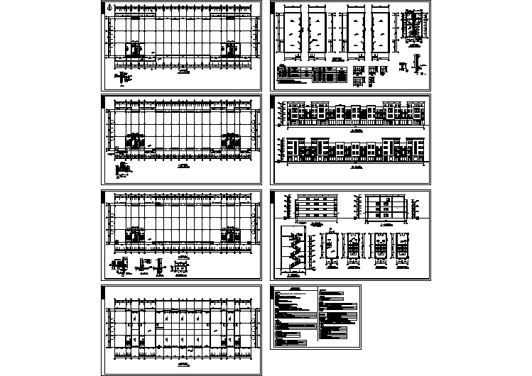 4层7882平米精密五金厂房车间建筑设计图（ 长89.1米 宽27米）