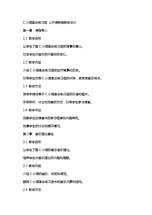 c小调革命练习曲 公开课教案教学设计