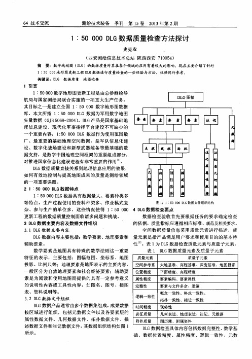 1：50000DLG数据质量检查方法探讨