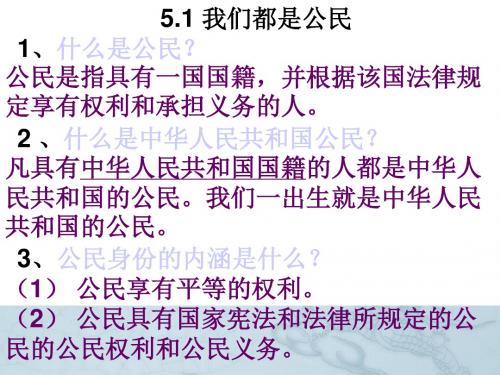 八年级政治下册 我们都是公民课件 粤教版