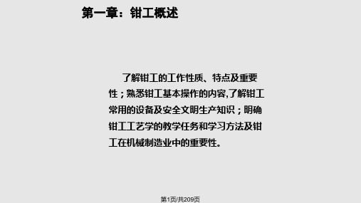 钳工工艺学课件PPT课件