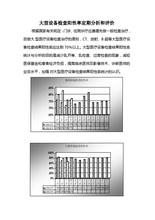 大型设备阳性率检查总结