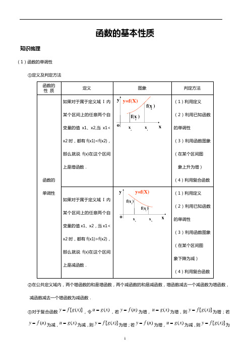 高考数学-函数的基本性质