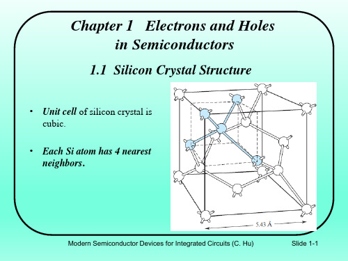 半导体英文课件-Electrons and Holes in Semiconductors