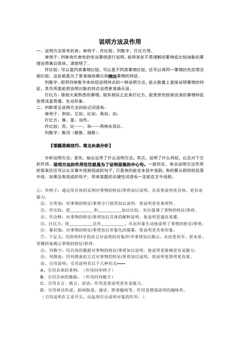 说明方法及作用