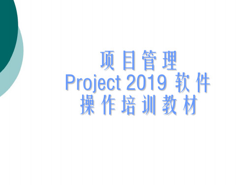 项目管理软件Project2019操作培训教材