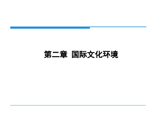 第二章  国际文化环境 国际市场营销学第二版第二编  国际市场营销环境