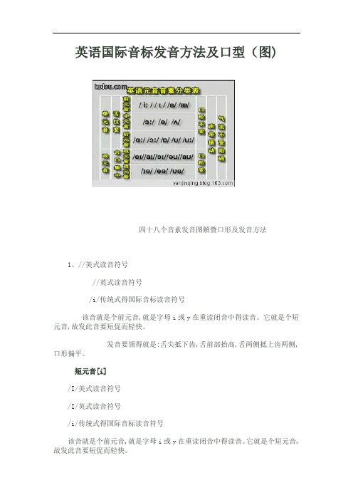 英语国际音标发音方法及口型(图)