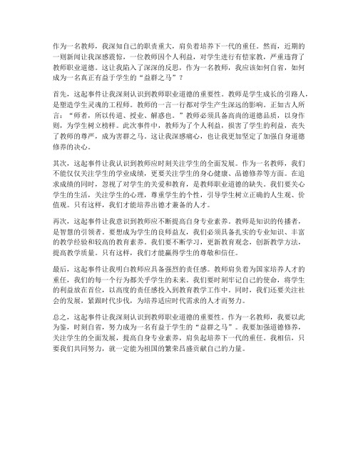 教师害群之马心得体会