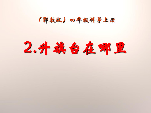 《升旗台在哪里》旗杆和影子(最新)ppt2