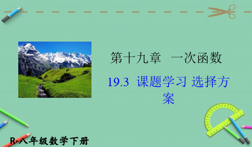 部编人教版八年级数学下册优质课件 19.3 课题学习 选择方案