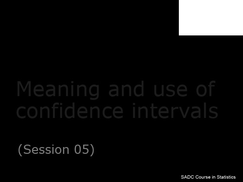 Meaning and use of confidence intervals意义与使用的置信区间共14页文档