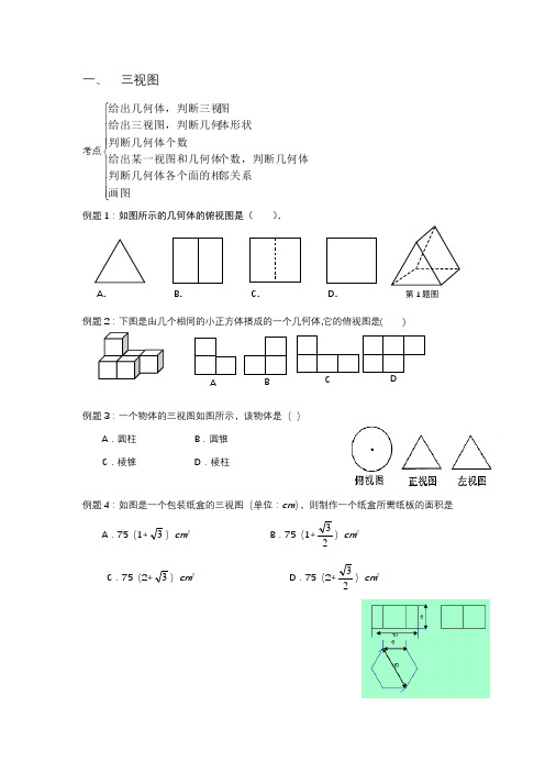 三视图典型例题