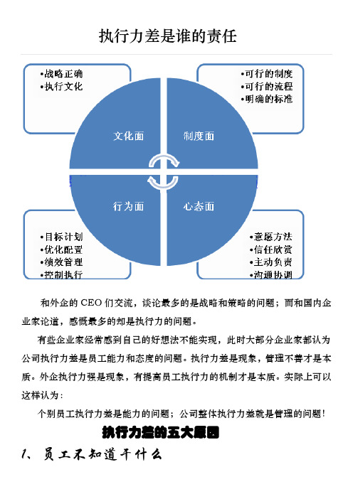 执行力差是谁的责任