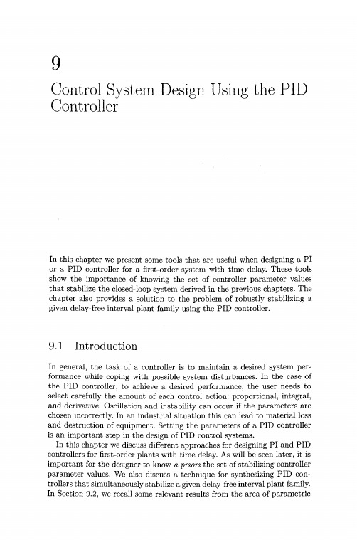 9 Control System Design Using the PID Controller