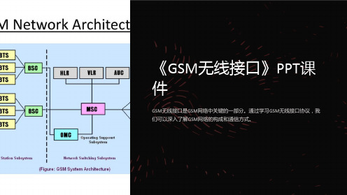 《GSM无线接口》课件