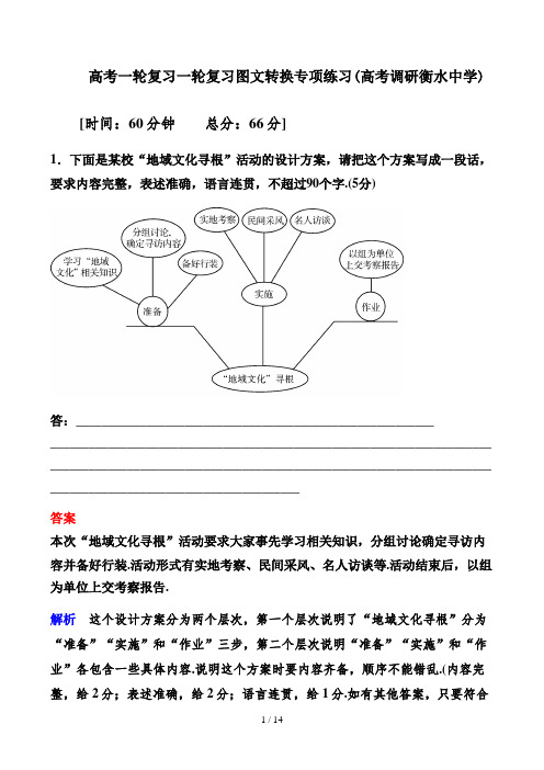 高考一轮复习一轮复习图文转换专项练习(高考调研衡水中学)精选