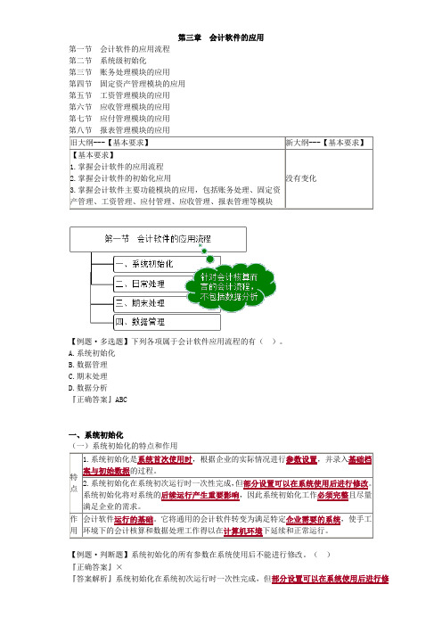 最新会计会计电算化精品练习第三章 会计软件的应用