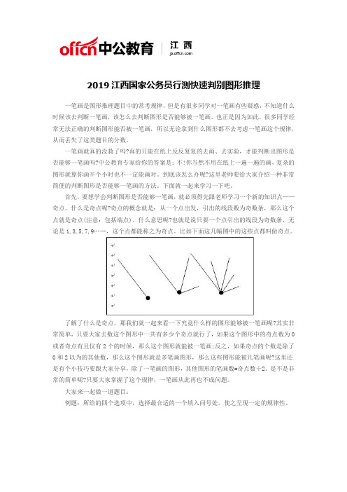 2019江西国家公务员行测快速判别图形推理