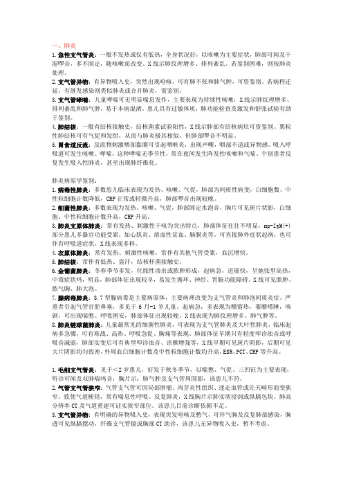 儿科常见病的鉴别诊断