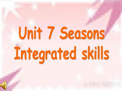 八年级英语牛津译林版上课件：unit7 Integrated skills