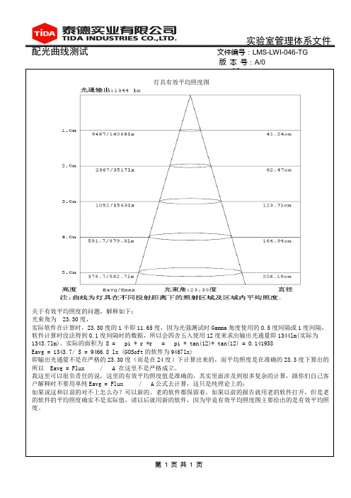 灯具有效平均照度算法