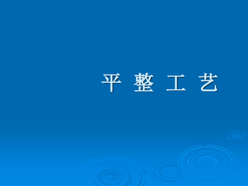 平整机工艺简介