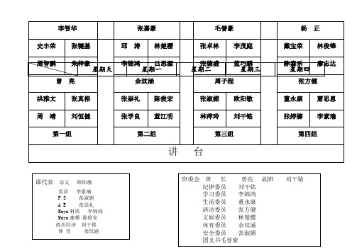 座位表空白