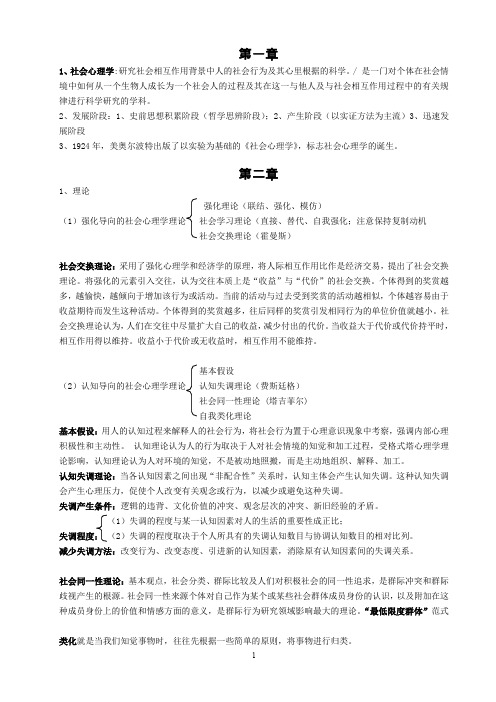 江西师大复试社会心理学重点金盛华版