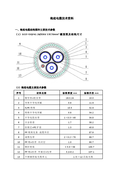 海底电缆技术资料