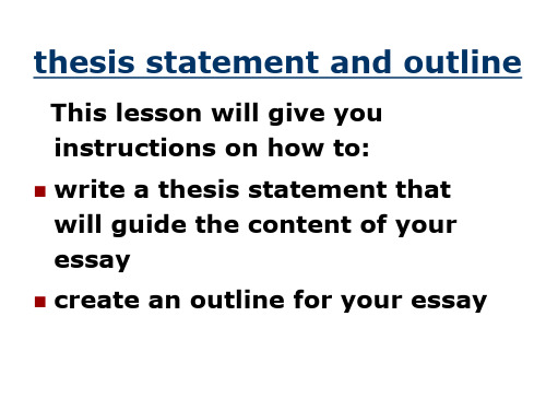 thesis statement