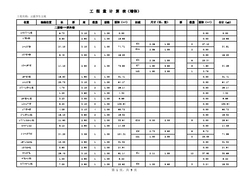 土建工程工程量计算书范本