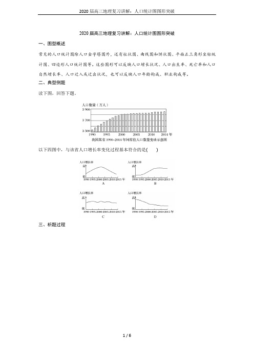 2020届高三地理复习讲解：人口统计图图形突破