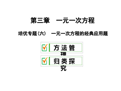 人教版七年级数学上册第三章 培优专题一元一次方程的经典应用题